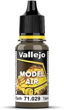 Vallejo Model Air DARK EARTH 17ml Bottle - Hobby and Model Acrylic Paint