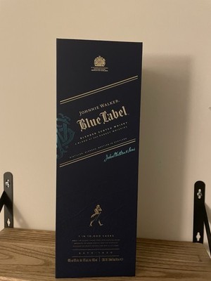 RARE UK 700 mL Johnnie Walker Blue Label Scotch Whisky EMPTY BOX ONLY