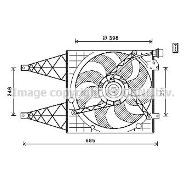 LüFter MotorküHlung FüR VW Polo 6R 6C 9N_ Fox 5Z1 5Z3 9A4 9A2 9N2 Skoda-image