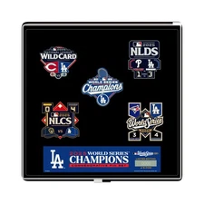 Los Angeles Dodgers 2025 World Series Champions 5-Piece Boxed Lapel Pin Set