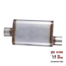 Exhaust Muffler Universal Overall Length 20 409 Stainless 2.25 Inletoutlet
