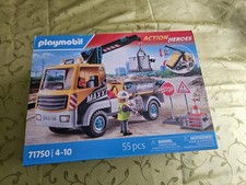 Playmobil Action Heros 71750 Baustellen-LKW mit Kran NEU/OVP