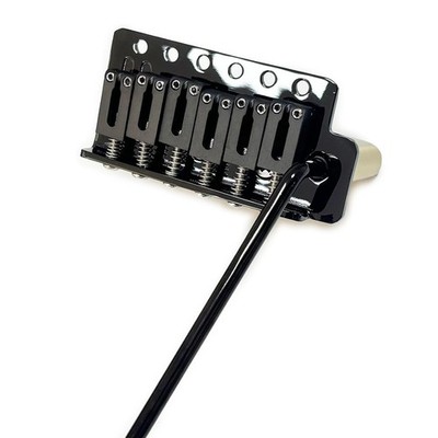 Electric Guitar Bridge 10.5mm 6 Point Tremolo Stainless Steel Black Vintage