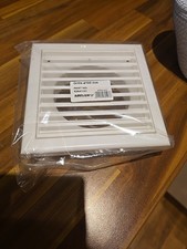 Extractor Fan Vent Cover Fixed Wall Grille for 4" 100mm Ducting - White