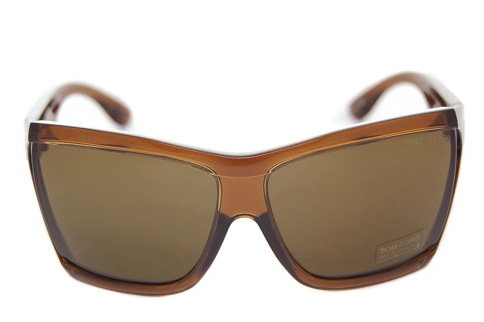 Gafas de sol TOM FORD SEDGEWICK TF402 48E para hombre grandes XL cuadradas ESCUDO LATERAL MARRÓN Foto 2 de 4