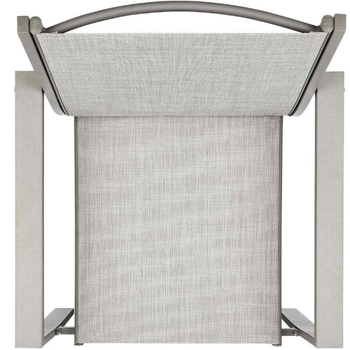 Gray 4-Piece Outdoor Gray Textilene Metal Patio Conversation Furniture Set w/ Lo - Picture 7 of 7