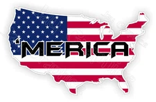 MERICA Sticker Decal
