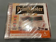 PrintMaster Gold Classic - 1998 SoftKey PC Computer CD Software - NEW & SEALED!