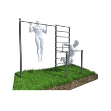 Outdoor Power Station Pull Up Bar Dip Station Ladder ZO7-60