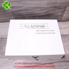 Aladino Toro Connecticut Empty Wood Cigar Box 8.25" x 6.5" x 2"