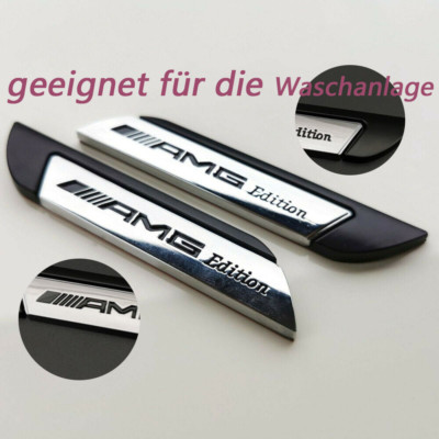 2 Stück Kotflügelabzeichen Mercedes AMG Edition, schwarz Badge