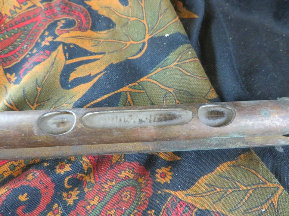 ancien long niveau outil en laiton epoque 1900 fonctionne - Photo 2/3