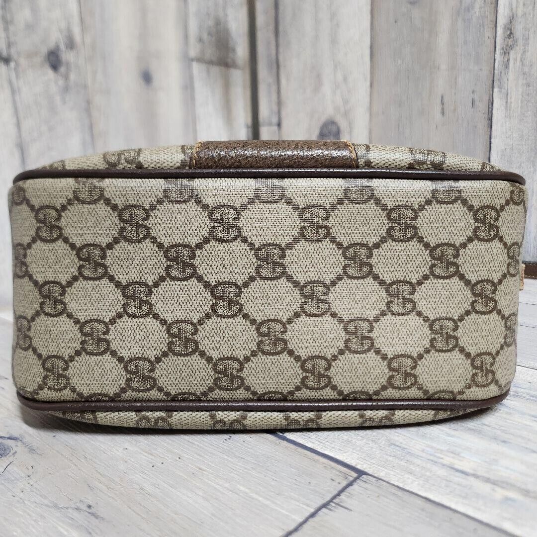 GUCCI Sherry Line Old Gucci Shoulder Bag Pvc Brown Vintage GUCCI Sherry Line Old Gucci Shoulder Bag Pvc Brown Vintage