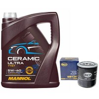 MotoröL Set 5W-40 Mannol 5 Liter + ÖLfilter FüR Honda Civic VII CR-V II Rover