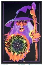 Mystic Wizard Laminated Blacklight Poster - 23.5" x 35.5"