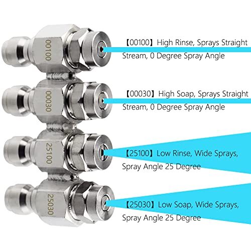 Saipe JRod Pressure Washer Nozzles with 4Tip Soft Wash Nozzle Tips