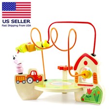 Wood Bead Maze Toy Learning Game for Toddlers Pre-Kindergarten Brain Development