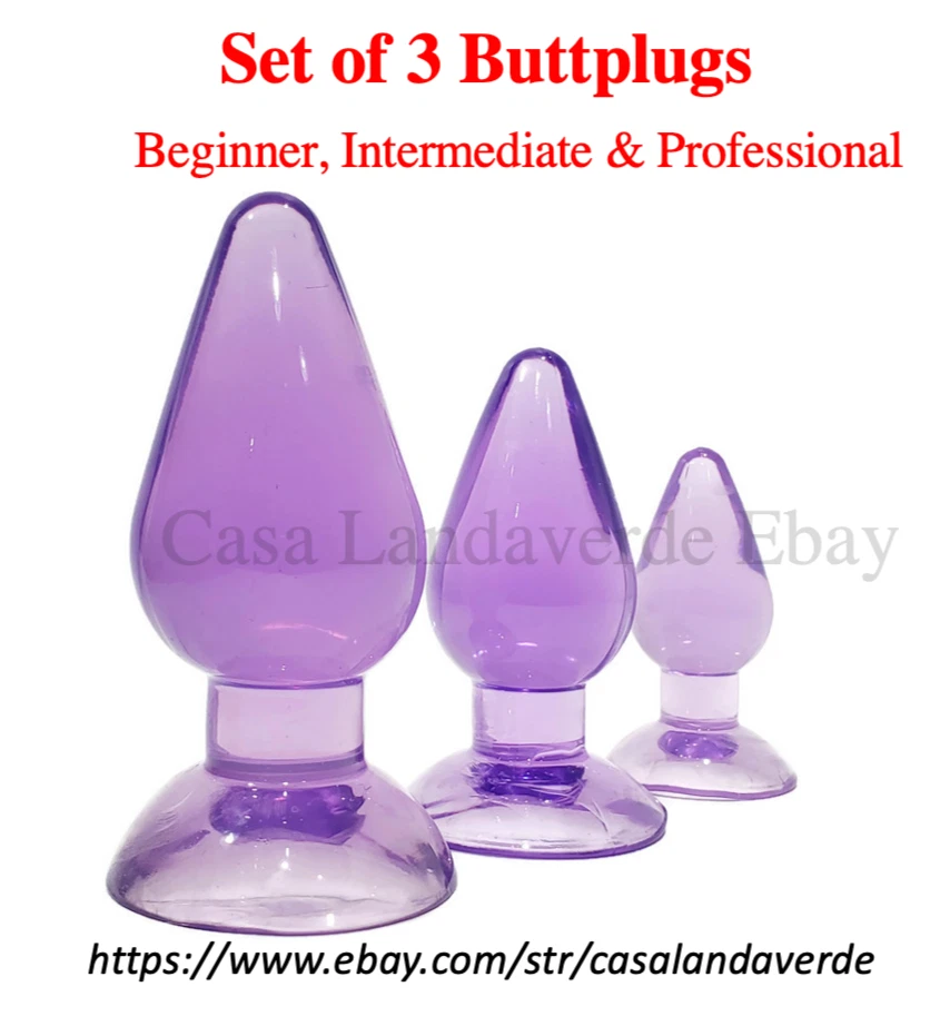 JUEGO DE 3 CONSOLADORES ANAL DE SILICONA GRANDES TAPONES PARA G JUGUETE SEXUAL ANAL PUNTO G Foto 2 de 4