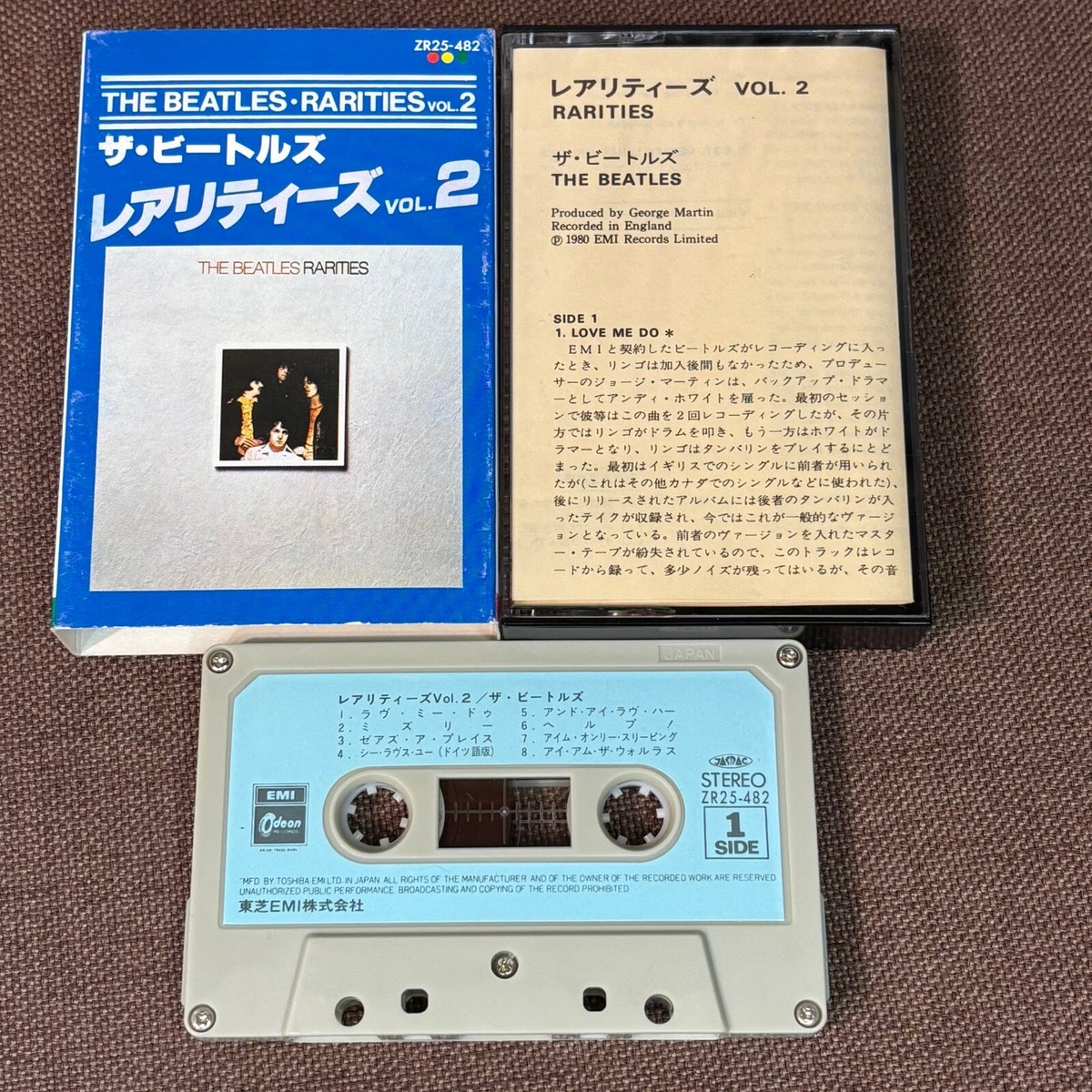 THE BEATLES Rarities vol.2 JAPAN CASSETTE TAPE ZR25-482 w