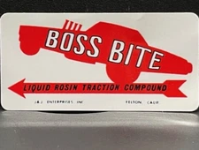 "VRHTF NHRA SUPER COOL "70'S BOSS BITE TRACTION COMPOUND" 2" X 4" STICKER