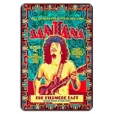 Santana Concert Fillmore East 8 November 1969 Vintage Poster Sign