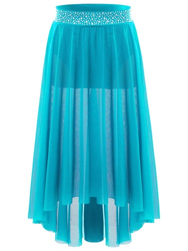Kids Girls Dancewear Tutu Skirt Latin Outfit Modern Contemporary Gymnastics - Picture 71 of 93