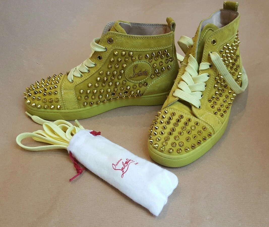 Christian Louboutin Louis Orlato Flat Gold Spike, Men's Sneakers