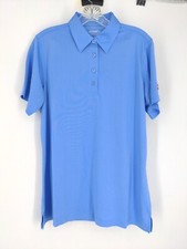 OOBE Racetrack Hydrovent Blue Uniform Collared Short Sleeve Shirt Large NWT NEW