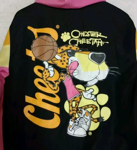 Cheetos Windbreaker Hoodie Size Small Chester Cheetah Basketball Jacket image 8