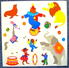 Mrs Grossman 6x6 inch Vintage 'Circus' Sticker Sheet (Retired)