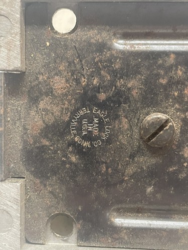 Vintage funktionierendes Metall Adlerschloss Riegelschloss - Bild 6 von 8