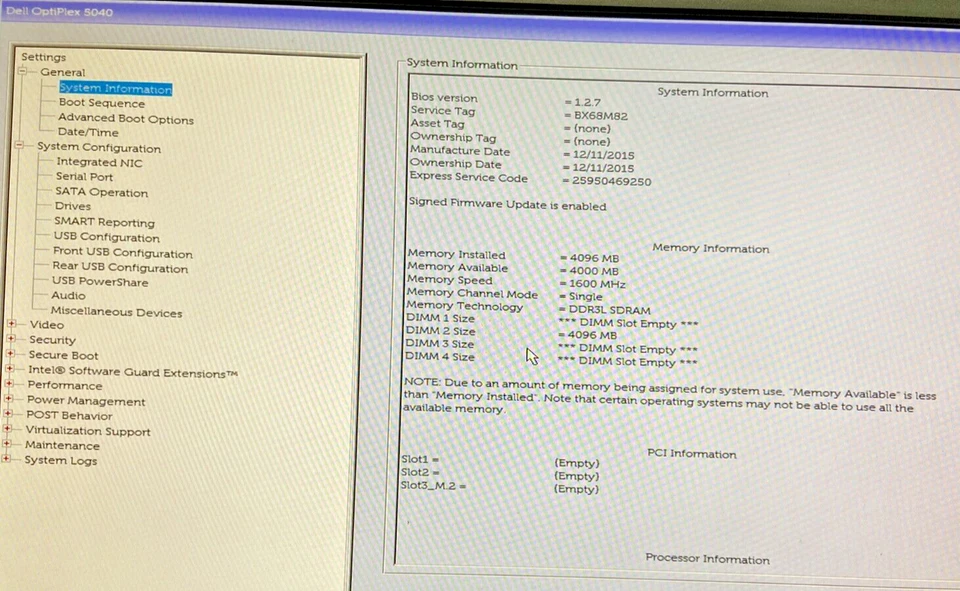 Dell OptiPlex 5040 SFF- i3-6100 - 4GB RAM -256GB SSD - POWER CABLE (OFFERS OK) - Image 2 of 4