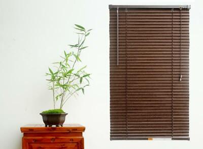 Blind Home Office Easy Fit PVC Wood Wooden Grain Effect Venetian Window Blinds 