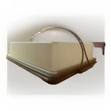 Vintage TUPPERWARE Cake Carrier Harvest Gold 15x11" Rectangle + Handle