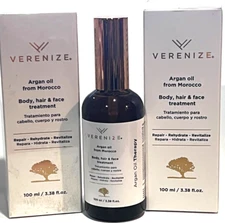 VERENIZE ARGAN OIL FROM MOROCCO  BODY, HAIR & FACE TREATMENT  3.38 OZ  2 PACK