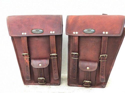 Sacs De Selle Vintage Ornés En Cuir - Sacoches Selles Anciennes - Réf 10127 - Occasion