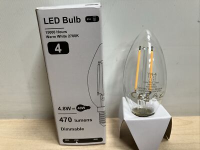 4,8W = 40W warmweiß E14 (kleine Schraube) dimmbare LED LEUCHTMITTEL (10er Pack)