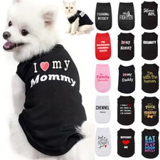 Pet Dog Letter Shirt,Black Puppy Breathable Vest T Shirt,Cat Puppies Top Clothes