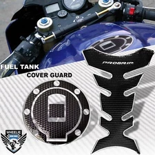 CHROME&BLACK PRO GRIP FUEL TANK PAD+GAS CAP COVER GUARD 98-99 R1/R6/600 YZF/FZR