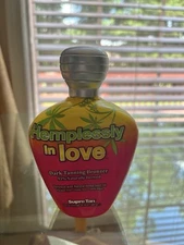 Supre Tan Hemplessly in Love tanning lotion Bronzer bottle Hemp Seed Oil Vegan 