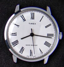 Timex White Dial Men's Hand-Wind Vintage Watch -- Spares/Repairs