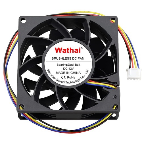 Wathai 80mm x 25mm PC Computer Case Fan PWM 12V 4Pin Fan High Static Pressure... - Picture 5 of 7