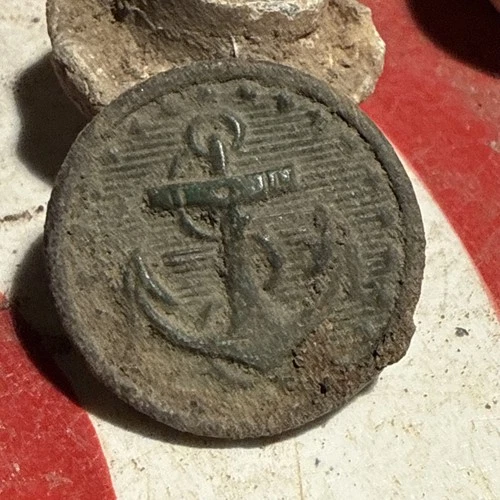 Dug Civil War 💥 🇺🇸 💣 Unusual Anchor Coat Button