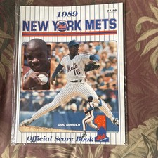 1989 New York Mets Score Book Doc Gooden, Darryl Strawberry