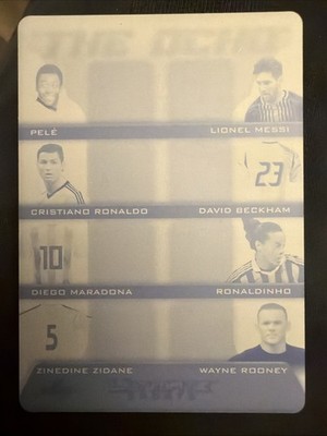 2021 Leaf Cyan Printing Plate 1/1  The Ocho  Messi Ronaldo Pele #TO-17 RARE