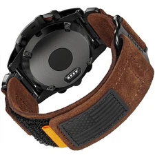 Hemsut Garmin Watch Leather Sportsband for Fenix 8 Solar 47mm/Fenix 7/7 Sol 602