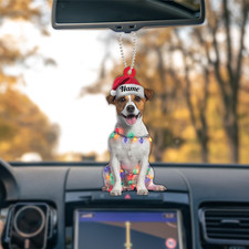 Personalized Jack Russell Terrier Dog Christmas Ornament, Dog Christmas Lights