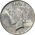 1923-P Peace Dollar ANACS MS65 Superb Eye Appeal Strong Strike