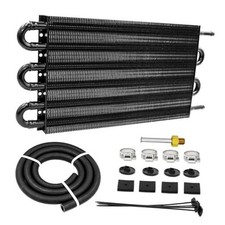 6 Pass Ultra-Cool Tube and Fin Transmission Cooler Universal 5/16" 6-pass Black