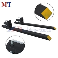 Pallet Forks 60" 4000Lbs Clamp On Bucket Loader Attachment Skid Steer Tractor